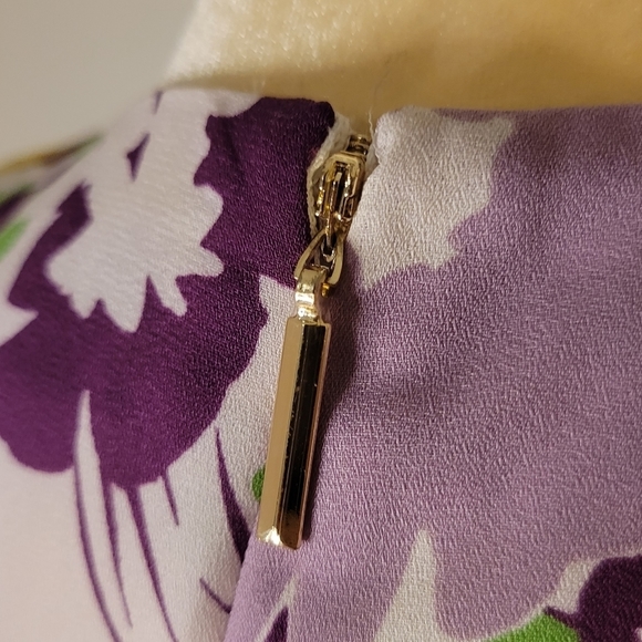 Kate Spade Women's Purple Floral Swing Dress - Size (4) - Excellent Condition - Picture 10 of 14